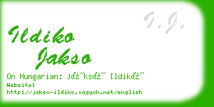 ildiko jakso business card